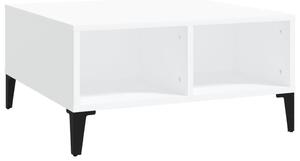 Tavolino da Salotto Bianco 60x60x30 cm in Legno Multistrato