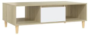 Tavolino Salotto Bianco Rovere Sonoma 103,5x60x35cm Multistrato