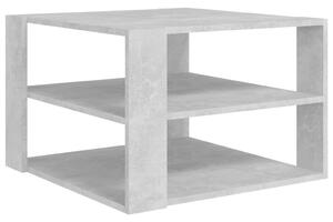 Tavolino da Salotto Grigio Cemento 60x60x40cm Legno Multistrato