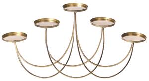 Portacandele in metallo oro 5 candele Candelabro moderno glamour Beliani