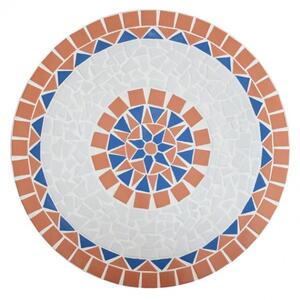 Set Bistrot Tavolo Mosaico Tondo D80 Con 4 Sedie Pieghevoli Da Giardino Taormina
