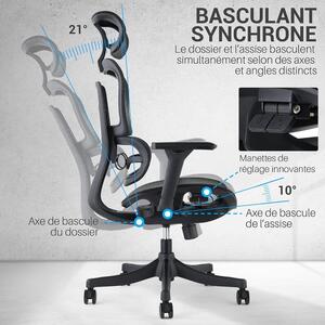 Sedia da ufficio - Sedia ergonomica - Sedia da ufficio con tessuto a rete - Sedia per ufficio - Sedia da lavoro
