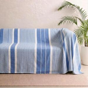 Coperta estiva leggera - Coperta fresca e morbida per letto e divano - Blu (230 x 260 cm)