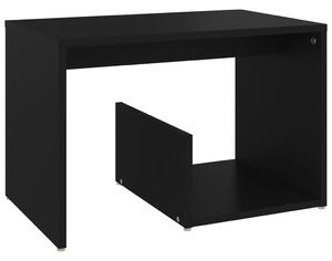 Tavolino Nero 59x36x38 cm in Legno Multistrato