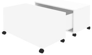 Tavolino da Salotto Bianco 75x75x38 cm in Legno Multistrato