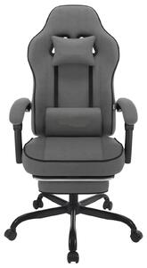 Sedia da gaming - Sedia da ufficio - Sedia da gaming con poggiapiedi - Regolabile - Schienale - Cuscino lombare
