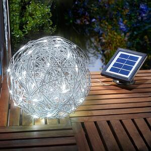 Lampada da esterni deco a LED solare Alu-Wireball