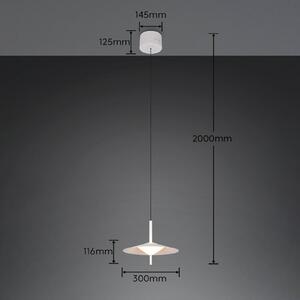 Trio Lighting Lampada a sospensione Amalo, dimmerabile, Bianco / Opale, Soggiorno / Sala da pranzo, Metallo, Moderno, Lampada a sospensione