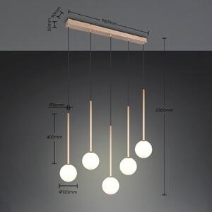 Trio Lighting Lampada a sospensione Firano, Ottone / Oro, Soggiorno / Sala da pranzo, Metallo, Moderno, Lampada a sospensione