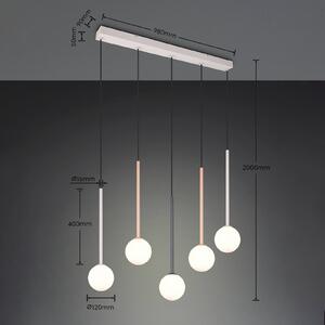 Trio Lighting Lampada a sospensione Firano, Multicolore, Soggiorno / Sala da pranzo, Metallo, Moderno, Lampada a sospensione