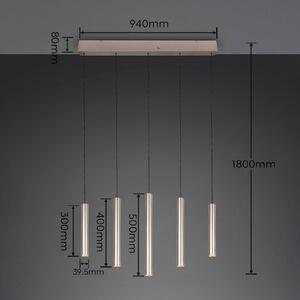 Trio Lighting Lampada a sospensione Arimato, Crema / Ambra, Soggiorno / Sala da pranzo, Metallo, Moderno, Lampada a sospensione