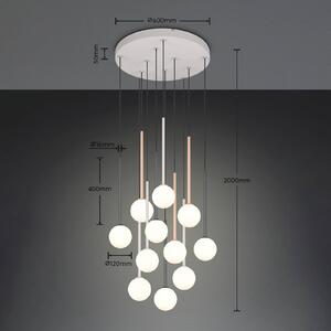Trio Lighting Lampada a sospensione Firano, Multicolore, Soggiorno / Sala da pranzo, Metallo, Moderno, Lampada a sospensione