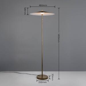Trio Lighting Lampada da terra a LED Amalo, dimmerabile, Alluminio / Grigio / Zincato, Soggiorno / Sala da pranzo, Metallo, Moderno, Lampada LED da terra