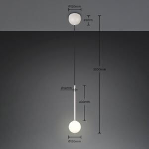 Trio Lighting Lampada a sospensione Firano, Alluminio / Grigio / Zincato, Soggiorno / Sala da pranzo, Metallo, Moderno, Lampada a sospensione