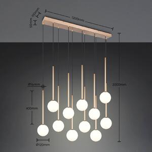 Trio Lighting Lampada a sospensione Firano, Ottone / Oro, Soggiorno / Sala da pranzo, Metallo, Moderno, Lampada a sospensione