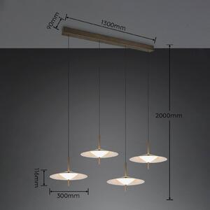 Trio Lighting Lampada a sospensione Amalo, dimmerabile, Alluminio / Grigio / Zincato, Soggiorno / Sala da pranzo, Metallo, Moderno, Lampada a sospensione