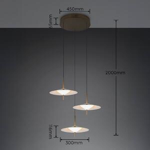 Trio Lighting Lampada a sospensione Amalo, dimmerabile, Alluminio / Grigio / Zincato, Soggiorno / Sala da pranzo, Metallo, Moderno, Lampada a sospensione