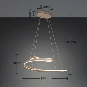 Trio Lighting Lampada a sospensione Arlington, dimmerabile, Crema / Ambra, Soggiorno / Sala da pranzo, Metallo, Moderno, Lampada a sospensione
