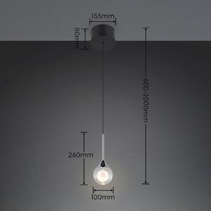 Trio Lighting Lampada a sospensione Calista, dimmerabile, Cromo / Argento, Soggiorno / Sala da pranzo, Metallo, Moderno, Lampada a sospensione