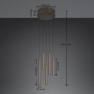 Trio Lighting Lampada a sospensione Arimato, Alluminio / Grigio / Zincato, Soggiorno / Sala da pranzo, Metallo, Moderno, Lampada a sospensione