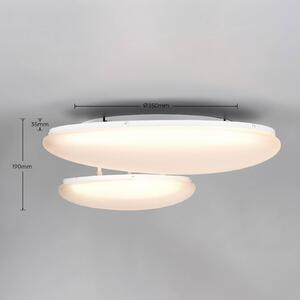 Trio Lighting Plafoniera soffitto Ozera, dimmerabile, Bianco / Opale, Soggiorno / Sala da pranzo, Plastica, Moderno, Plafoniera