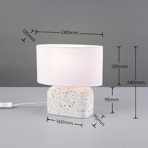 Trio Lighting Lampada da tavolo Livare, Multicolore, Soggiorno / Sala da pranzo, calcestruzzo / cemento, Lampada da tavolo