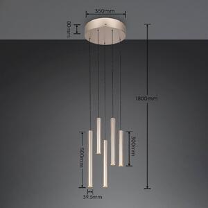 Trio Lighting Lampada a sospensione Arimato, Crema / Ambra, Soggiorno / Sala da pranzo, Metallo, Moderno, Lampada a sospensione
