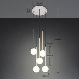 Trio Lighting Lampada a sospensione Firano, Multicolore, Soggiorno / Sala da pranzo, Metallo, Moderno, Lampada a sospensione