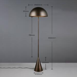 Trio Lighting Lampada da terra Alfie, Alluminio / Grigio / Zincato, Soggiorno / Sala da pranzo, Metallo, Lampada da terra