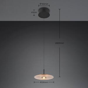 Trio Lighting Lampada a sospensione Sirena, dimmerabile, Nero, Soggiorno / Sala da pranzo, Metallo, Lampada a sospensione