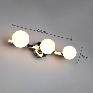 Trio Lighting Applique da parete Alfio, Cromo / Argento, Bagno, Metallo, Moderno, Applique