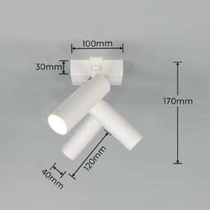 Trio Lighting Faretto da soffitto Dara, lunghezza 46 cm, grigio, metallo, a 3 luci. Dara, Alluminio / Grigio / Zincato, Soggiorno / Sala da pranzo, Metallo, Moderno, Downlight