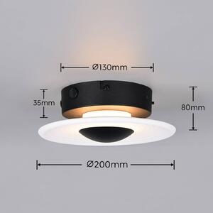 Trio Lighting Applique da parete Sirena, dimmerabile, Bianco / Opale, Soggiorno / Sala da pranzo, Metallo, Applique