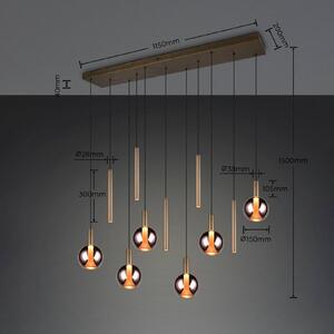 Trio Lighting Lampada a sospensione Melaro, dimmerabile, Alluminio / Grigio / Zincato, Soggiorno / Sala da pranzo, Metallo, Lampada a sospensione