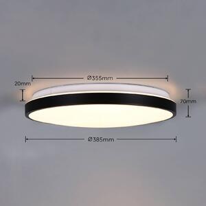 Trio Lighting Plafoniera soffitto Fena, dimmerabile, Nero, Bagno, Metallo, Moderno, Plafoniera