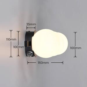 Trio Lighting Applique da parete Alfio, Nero, Bagno, Metallo, Moderno, Applique