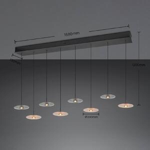 Trio Lighting Lampada a sospensione Sirena, dimmerabile, Nero, Soggiorno / Sala da pranzo, Metallo, Lampada a sospensione