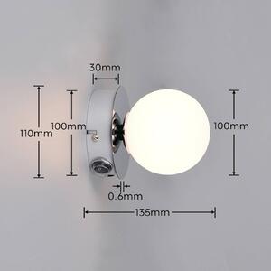 Trio Lighting Applique da parete Alfio, Cromo / Argento, Bagno, Metallo, Moderno, Applique