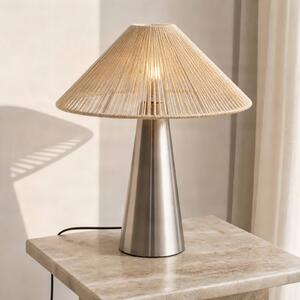 Lampada da tavolo Stephane Lucande, Crema / Ambra, Soggiorno / Sala da pranzo, Tessuto / Stoffa / Seta, Moderno, Lampada da tavolo