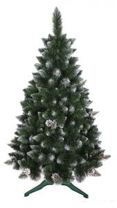 Albero di Natale, pino artificiale innevato con pigne 150 cm