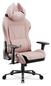 Sedia da gioco Diablo X-Horn 2.0, sedia da ufficio, sedia da scrivania, design ergonomico in tessuto, rosa arcobaleno, versione standard
