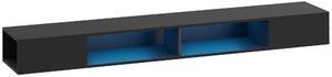 HOMCOM Mobile TV sospeso 180 cm con LED RGB e ripiani aperti, Nero | Aosom Italy