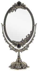Specchio da trucco ovale antico con base