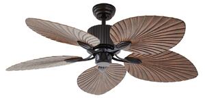 Ventilatore da soffitto Silvaris, effetto legno, DC, silenzioso, Ø 132 cm, Lucande, Silvaris, Legno, Soggiorno, Plastica, Scandinavo