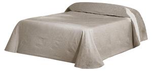 Trapunta reversibile in tessuto di poliestere e cotone, color beige, 235 cm