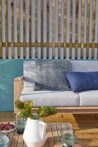 Salotto da giardino Solaris NATERIAL in legno con cuscini in poliestere beige per 4 persone