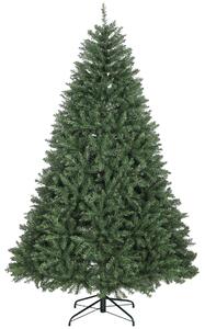 Albero di Natale Artificiale 210 cm 2641 Rami a Cerniera e Base in Metallo Verde