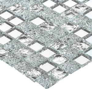 Mosaico vetro Ice Mirror argento sp. 4 mm