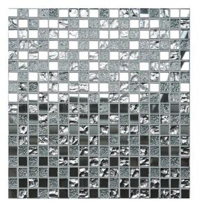 Mosaico vetro Ice Mirror argento sp. 4 mm