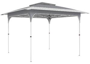 Gazebo Pieghevole Da Giardino Tidyard 4,5x3 M, Con 4 Pareti Laterali, Struttura In Acciaio, Tetto Impermeabile UV, Blu, Per Feste E Campeggio